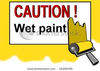 Wet Yellow Paint Image